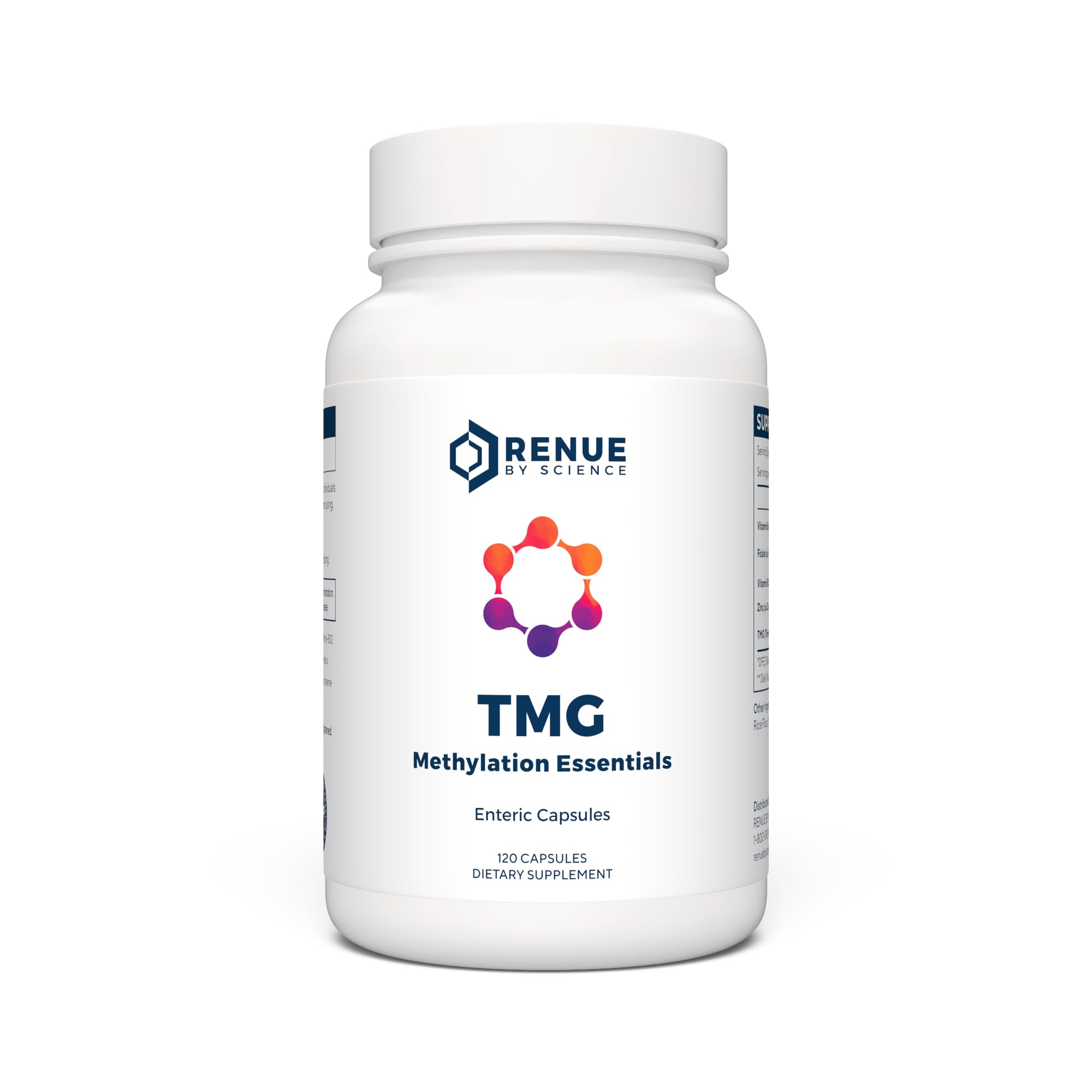 Renue By Science TMG | High Strength TMG Supplements | 120 Trimethylglycine Capsules - 900mg TMG per Serving with Vitamin B12 Vitamin B6 Folate & Zinc | Made in The USA & Third-Party Tested Renue By ScienceBuy Supplements Australia