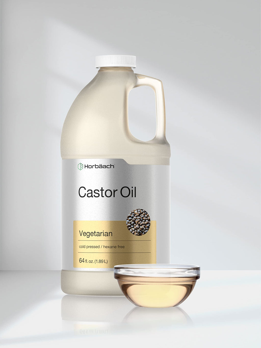 Castor Oil 64oz | for Hair Health, Eyelashes & Eyebrows | Hexane Free & Cold Pressed HorbäachBuy Supplements Australia
