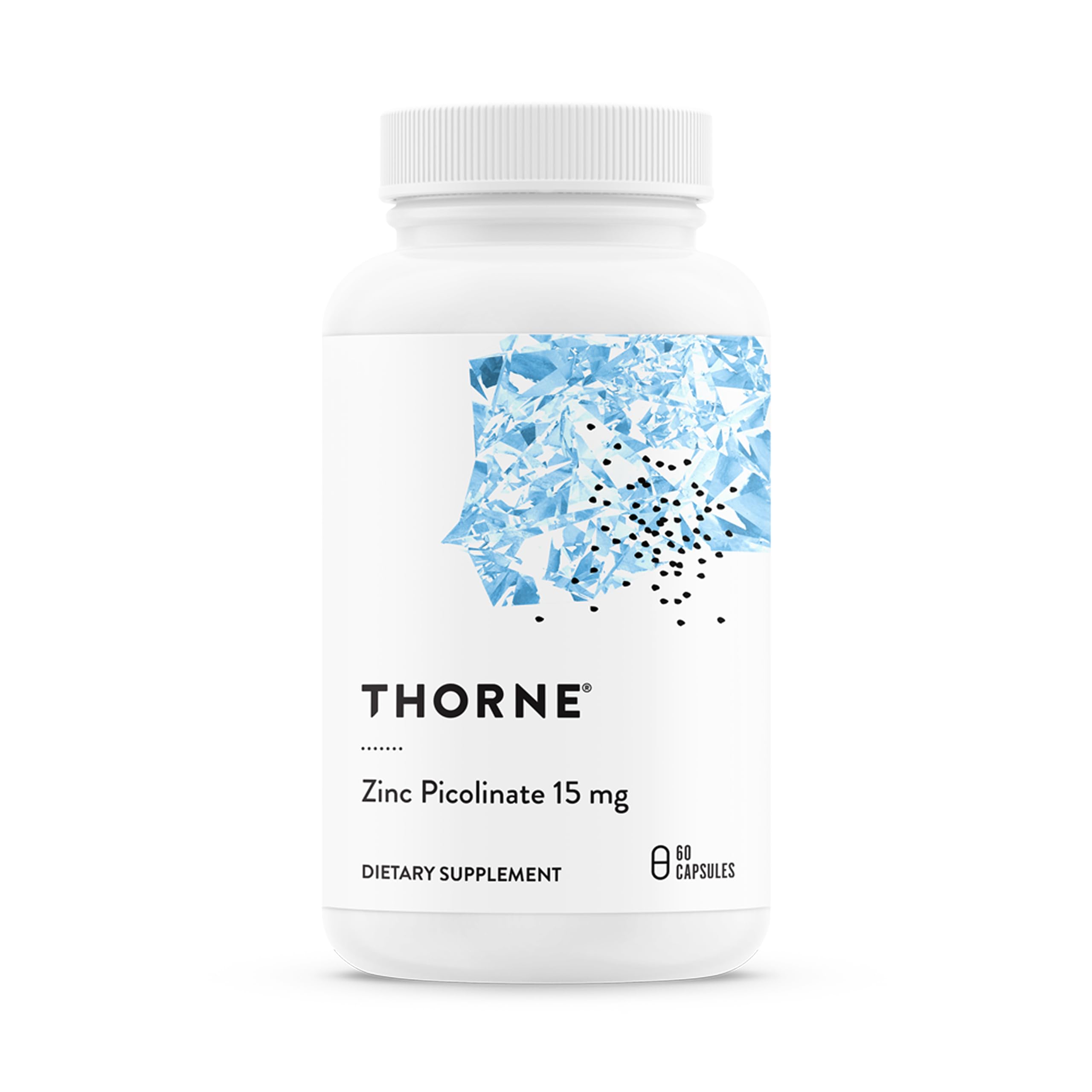 THORNE - Zinc Picolinate 15mg - Highly Absorbable Zinc Supplement - Supports Wellness, Immune System, Eye, Skin, and Reproductive Health* - Gluten-Free, Soy-Free, Dairy-Free - 60 Capsules THORNEBuy Supplements Australia