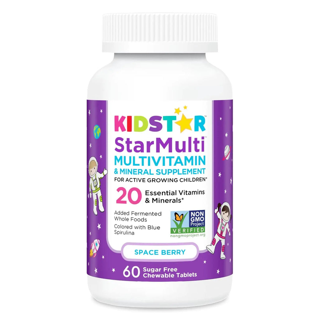 KidStar Nutrients StarMulti, Chewable Multivitamin and Multimineral Tablets for Kids, Plus Organic Fermented Whole Foods KidStar NutrientsBuy Supplements Australia