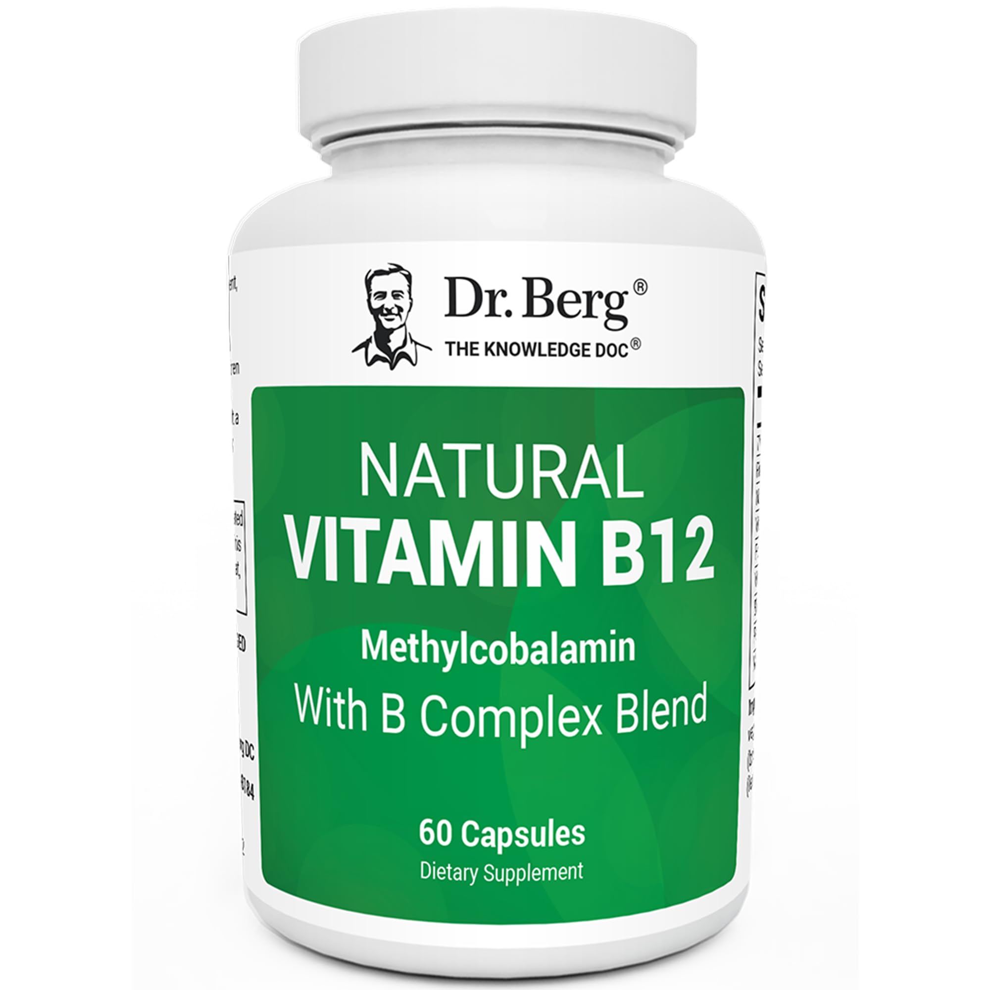 Dr. Berg Natural Vitamin B12 1000 mcg with B Complex Blend - Methylcobalamin B12 for Energy, Nerve Health, and Cognitive Function* - Methylated B12 with Folate - 60 Capsules (2-Month Supply) Dr. Berg NutritionalsBuy Supplements Australia