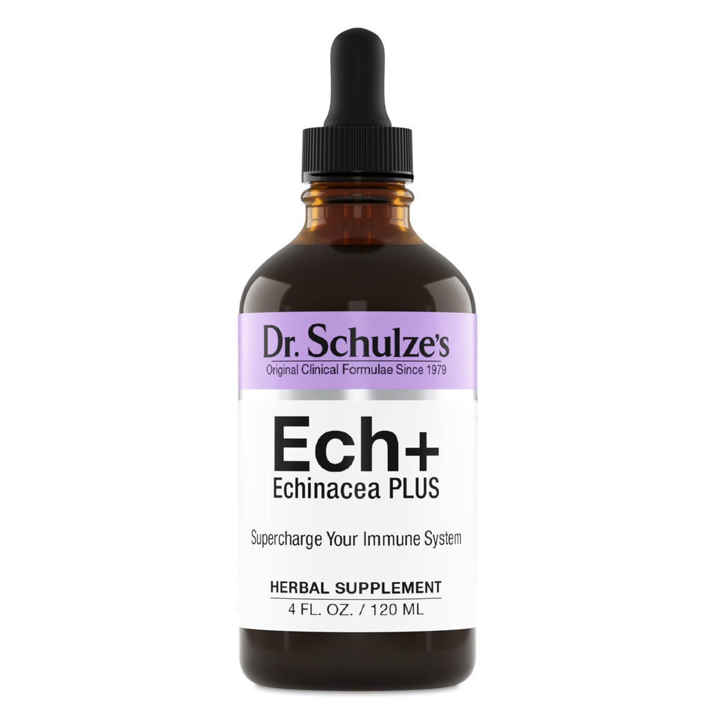 Dr. Schulze's Echinacea Plus | Echinacea Root and Seed | All Organic Extract | Gluten-Free