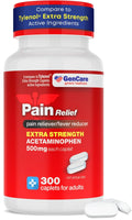 GenCare - Acetaminophen 500mg Extra Strength Pain Relief (300 Caplets) - Multi Symptom Pain Reliever for Headache, Sinus, Arthritis, Back Pain Muscle Ache, Toothache, Fever Reducer, Migraine GenCareBuy Supplements Australia