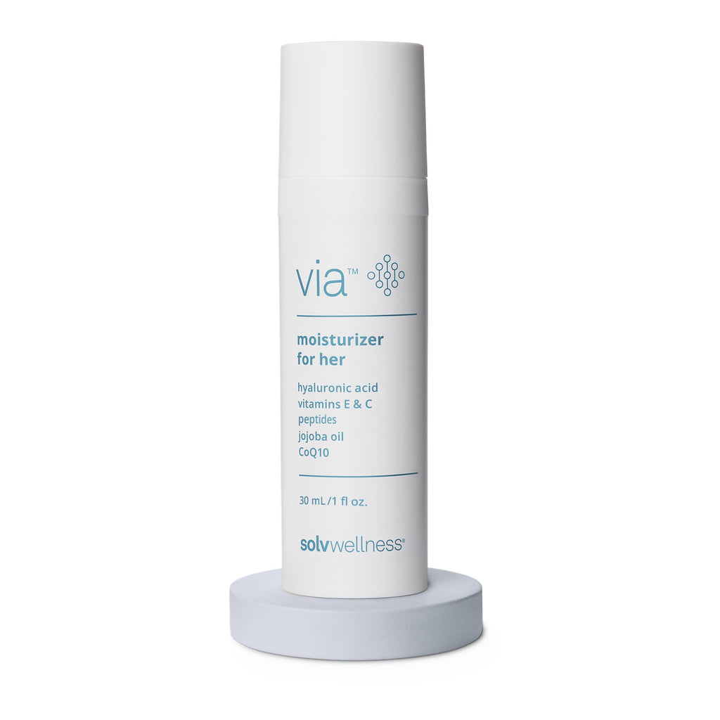 Via by Solv Wellness Vaginal Moisturizer Cream for Women, Non-Hormonal, Water-Based, Made with Hyaluronic Acid, Vitamins, Peptides, Jojoba Oil, 30 ml Solv Wellness buy supplements Au