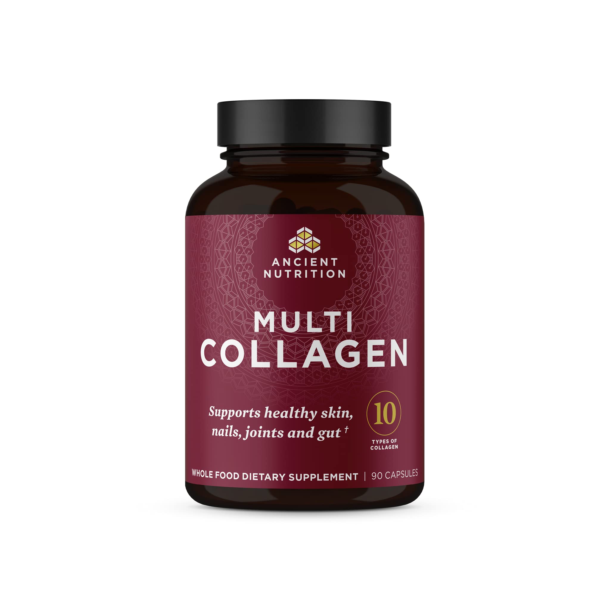 Ancient Nutrition Collagen Peptides Pills, Hydrolyzed Multi Collagen Supplement, Types I, II, II, V & X, Supports Healthy Skin and Nails, Gut Health and Joints, 90 Capsules Ancient Nutrition buy supplements Au