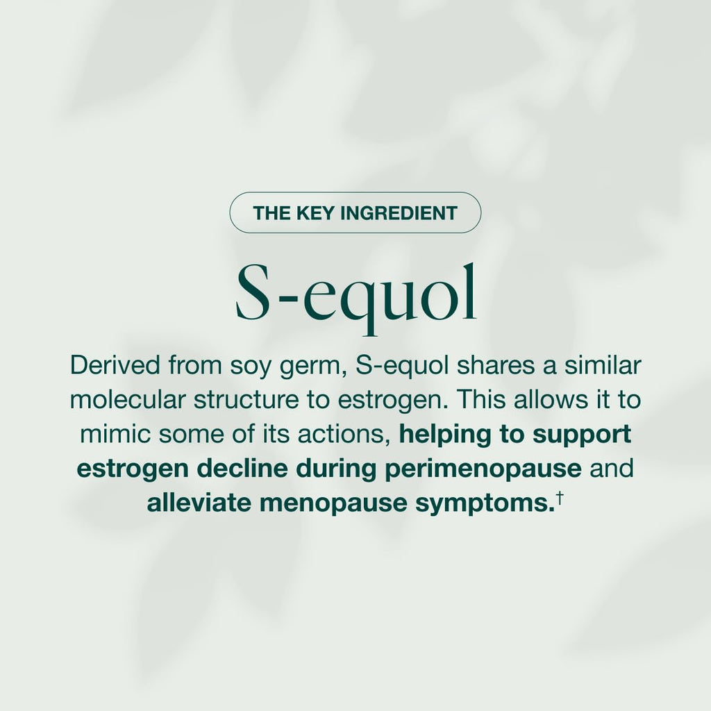 EQUELLE Multi-Symptom Perimenopause & Menopause Relief Relief from Hot Flashes, Muscle Aches & Supports More Sleep. Hormone-Free, Plant-Based S-Equol – 1 Month Supply (60 Tablets) EQUELLEBuy Supplements Australia