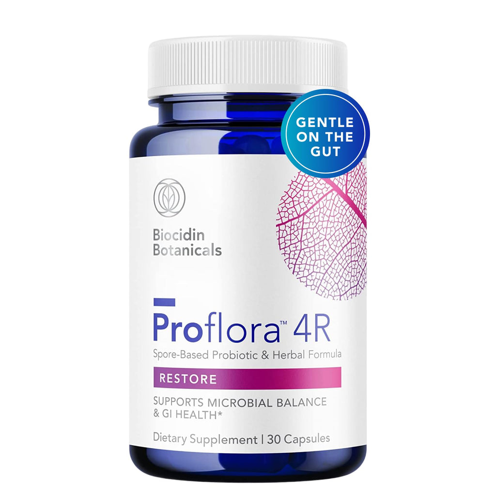 Biocidin Proflora 4R Spore Probiotic - Digestive Health Probiotics for Women & Men - Clinically Researched Bacillus Strains & Organic Aloe, Marshmallow Root for Gut Support (30 Vegan Capsules) Bio-Botanical ResearchBuy Supplements Australia