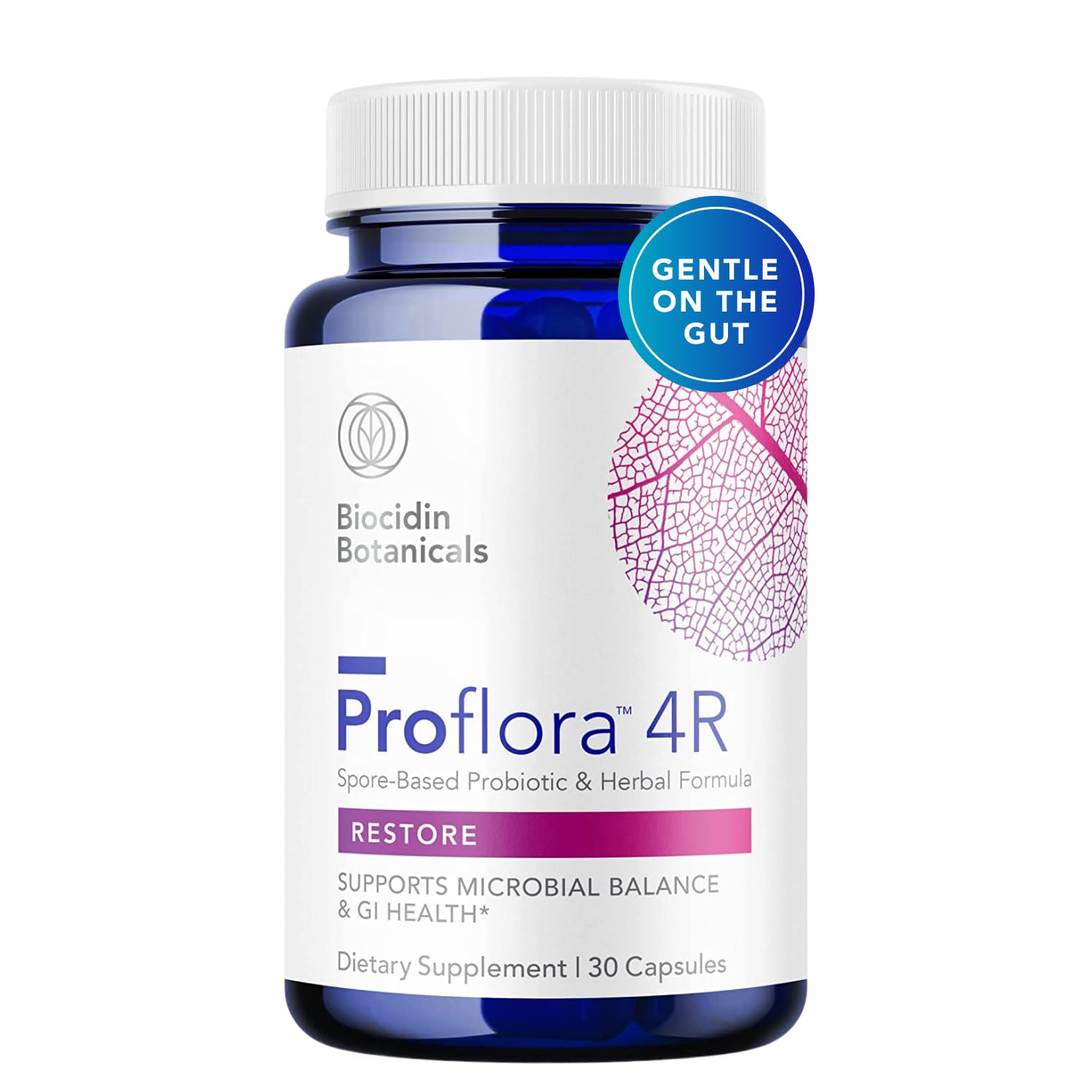 Biocidin Proflora 4R Spore Probiotic - Digestive Health Probiotics for Women & Men - Clinically Researched Bacillus Strains & Organic Aloe, Marshmallow Root for Gut Support (30 Vegan Capsules) Bio-Botanical ResearchBuy Supplements Australia