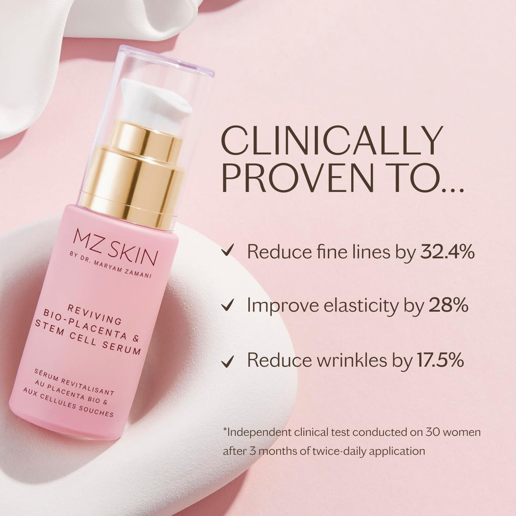 MZ SKIN Reviving Bio-Placenta & Stem Cell Serum, Night Treatment for Powerful Rejuvenation, With Peptides, Squalane & Hyaluronic Acid, Perfect For Anti-Aging, Wrinkles & Fine Lines, 1.01 fl oz MZ SKIN BY MARYAM ZAMANI MD buy supplements Au