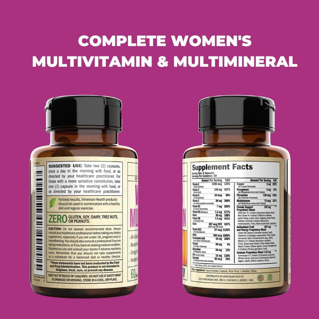 Multivitamin for Women - Womens Multivitamin & Multimineral Supplement Vimerson HealthBuy Supplements Australia