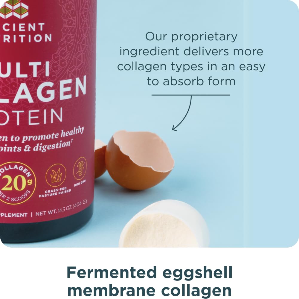 Ancient Nutrition Collagen Peptides Powder, Multi Collagen Protein, Women & Men, Vitamin C, Probiotics, Hydrolyzed Collagen