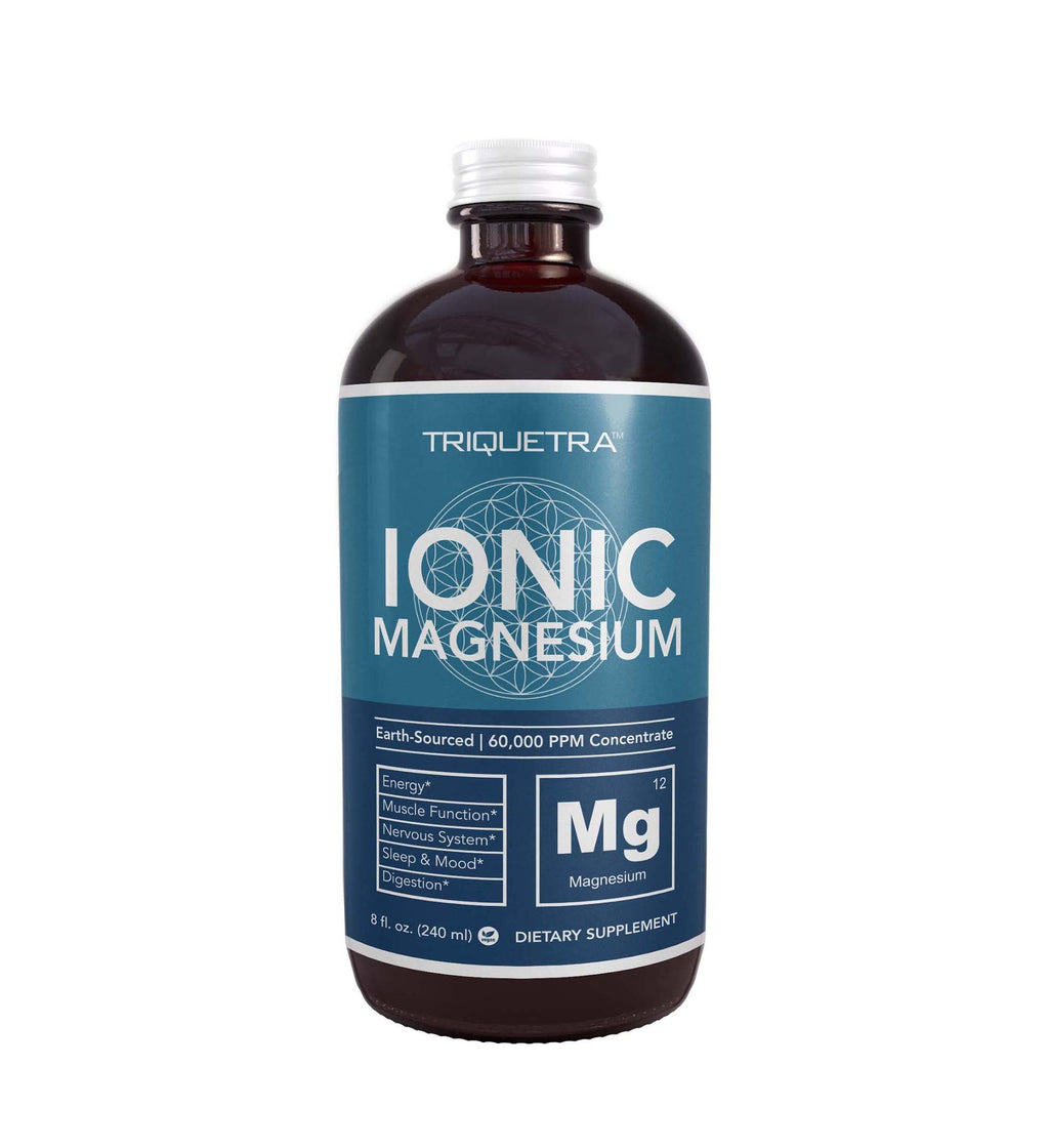 Liquid Magnesium | 8 oz - Ionic Magnesium Chloride, Highest & Fastest Absorption - Calm Mood, Sleep, Muscle Cramps & Spasms, Natural Laxative – Vegan, Glass Bottle (96 Servings) Triquetra HealthBuy Supplements Australia