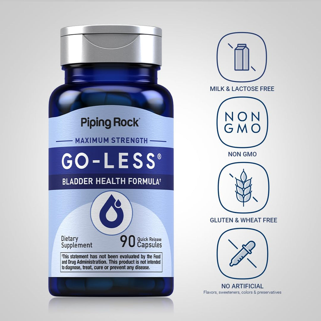 Piping Rock Bladder Control Pills for Women and Men | 90 Capsules | Maximum Strength Formula | Pumpkin Seed Extract | Non-GMO, Gluten Free Supplement Piping RockBuy Supplements Australia