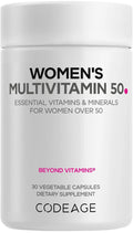 Codeage Women’s Multivitamin 50 - Essential Vitamins for Women Over 50, Methylated Folate, Magnesium, Selenium, Vitamin B6, B12, D3 Antioxidants Codeage