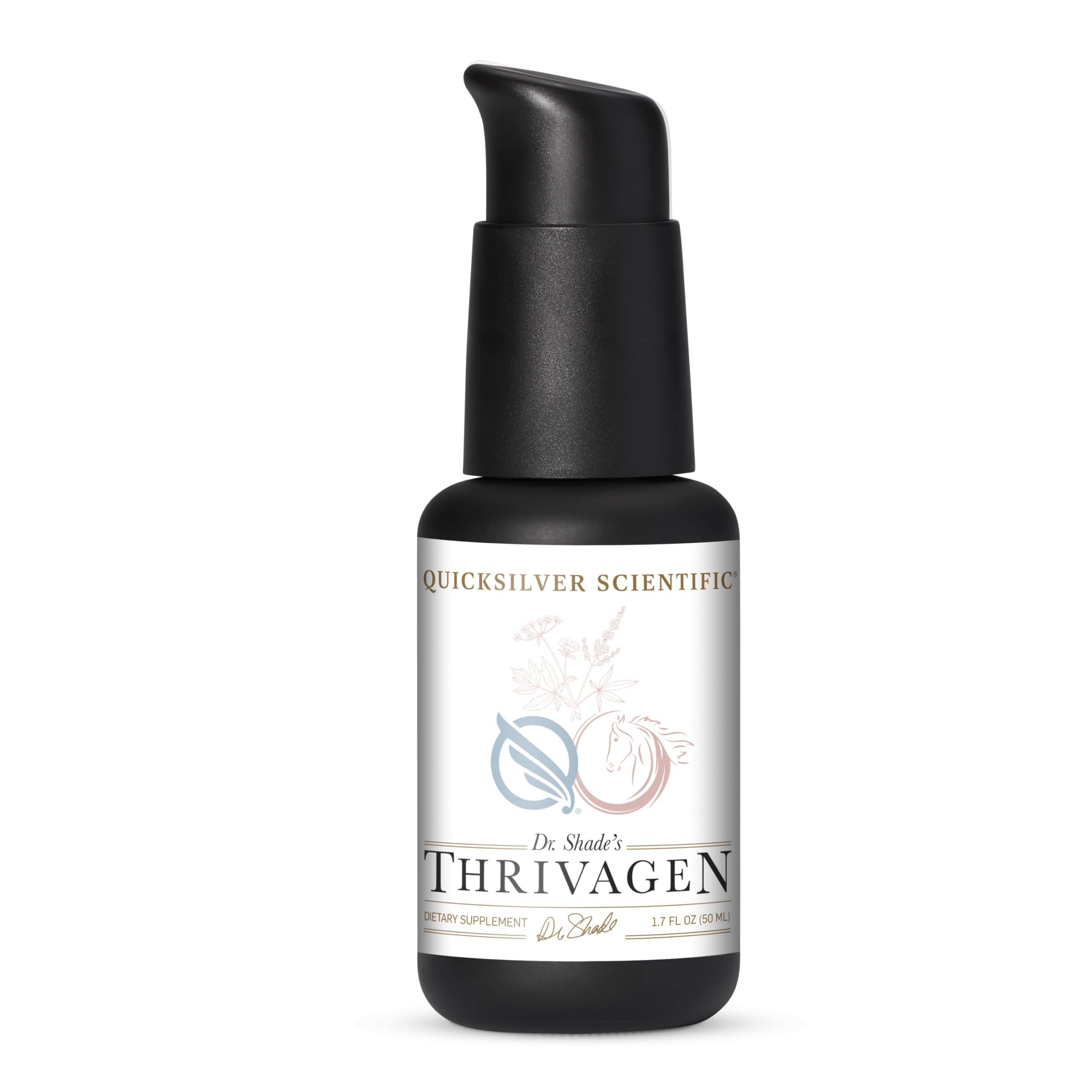Quicksilver Scientific Thrivagen - Women's Health Supplement with 15 Energy, Hormone Balance & Adrenal Support Botanicals - Adaptogenic Herbs with Shatavari, Rhodiola & Maca Root (1.7oz / 50ml) Quicksilver ScientificBuy Supplements Australia