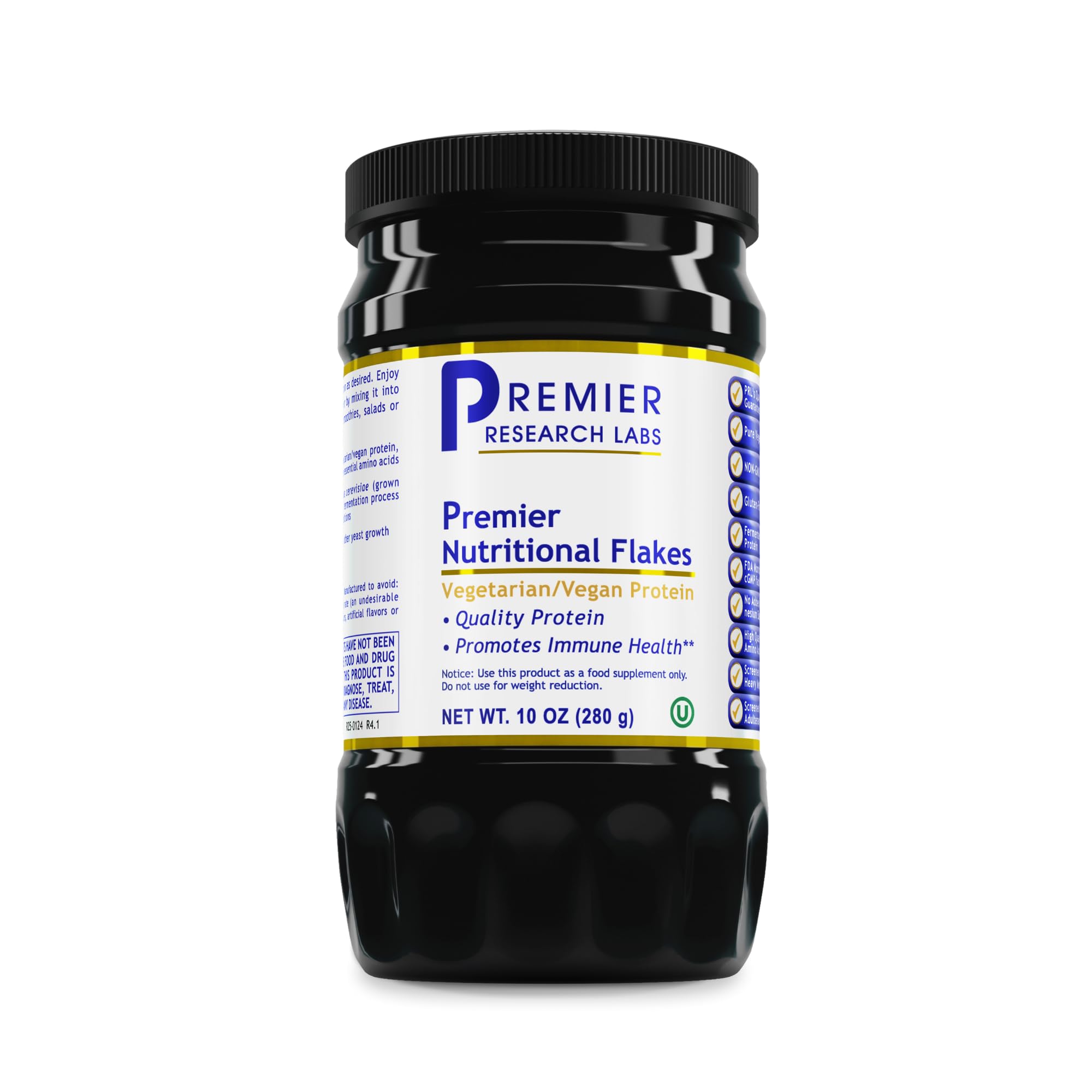 Premier Research Labs Nutritional Flakes - Fortified Nutritional Yeast Flakes for Baking, Immune Support & Nutrition with Protein & Vitamin B12, Active Dry Yeast for Vegan Cheese, Seasoning - 10 oz Premier Research LabsBuy Supplements Australia