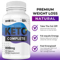 Keto Complete Diet Pills 800mg BHB Exogenous Ketones 360 Fat Burner