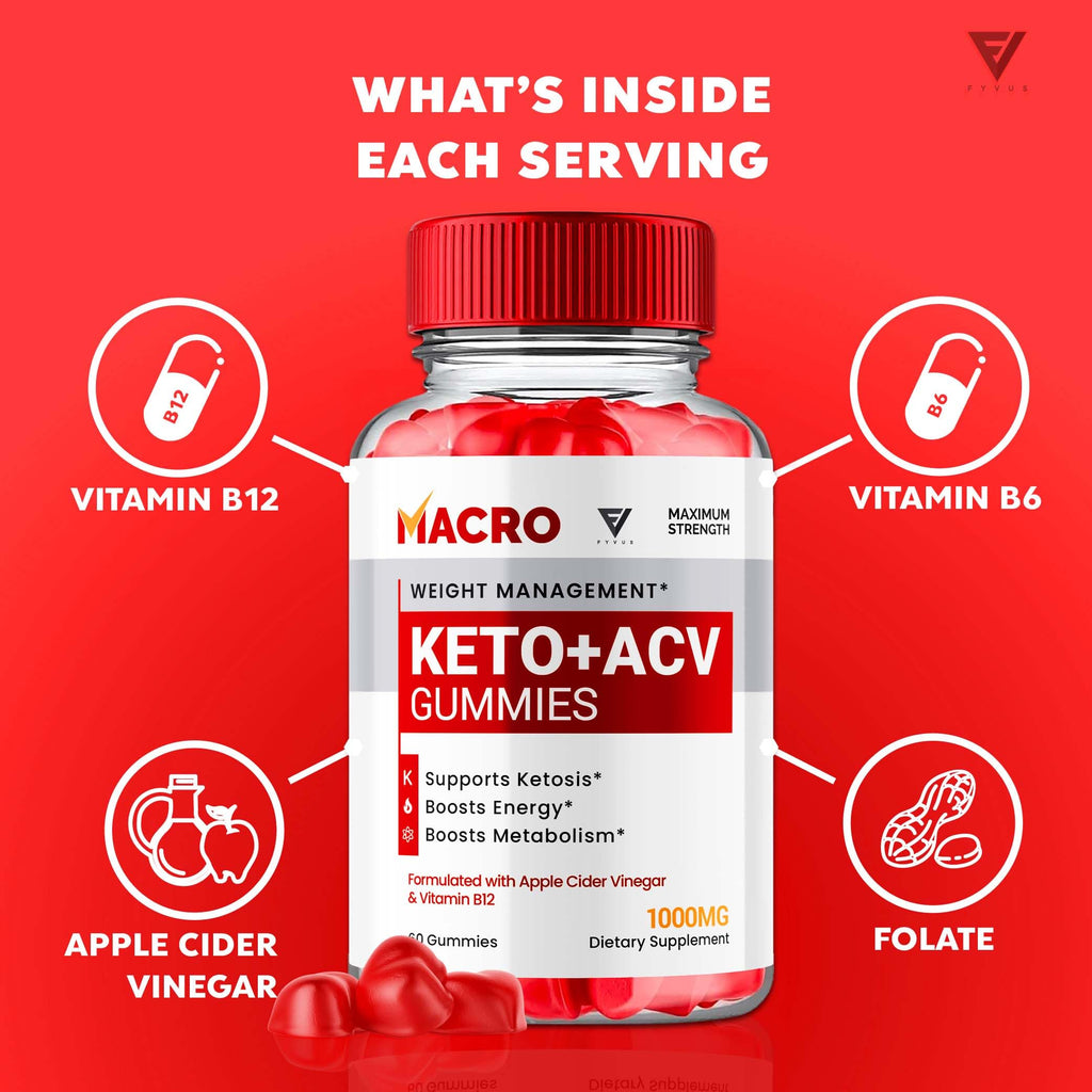 Macro Keto ACV Gummies Advanced Apple Cider Vinegar Vitamin Supplement FyvusBuy Supplements Australia