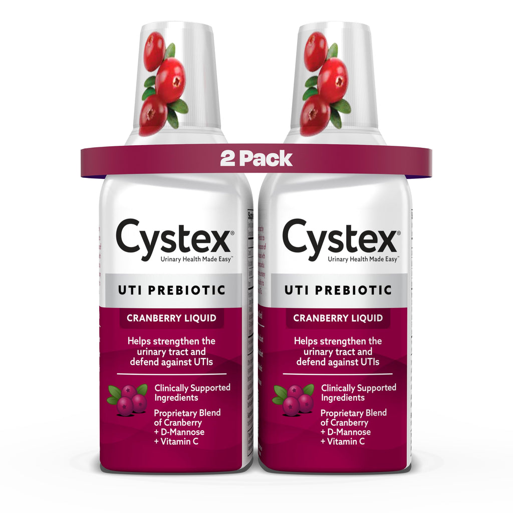 Cystex Urinary Tract Infection Support & Prevention - Cranberry Prebiotic Supplement with D-Mannose & Vitamin C for UTI Protection & Urinary Health Maintenance - 7.6 fl oz (Pack of 2) CystexBuy Supplements Australia