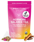 Pink Stork Hormone Balance Tea for Women – Red Raspberry Leaf & Chasteberry (Vitex) – Organic Herbal Tea for PMS, Menstrual Cycle & Perimenopause Support – Caffeine-Free Cinnamon Blend – 30 Cups Pink StorkBuy Supplements Australia
