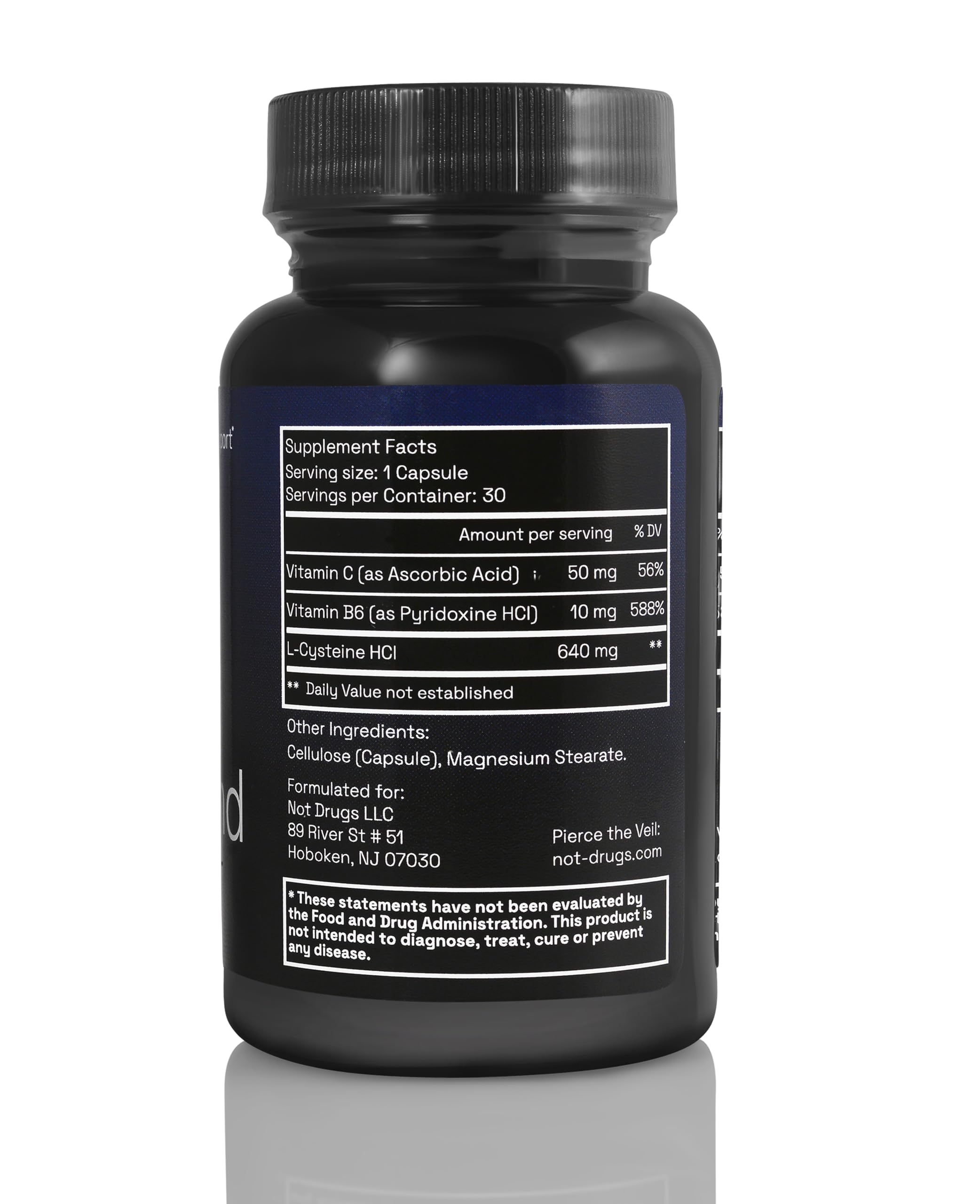 Not Drugs Proactive Hangover Support that Actually Works | Effective, Affordable & Backed by Science | 30 Capsules | 30 Doses | L-Cysteine, Vitamin B6, Vitamin C Not DrugsBuy Supplements Australia