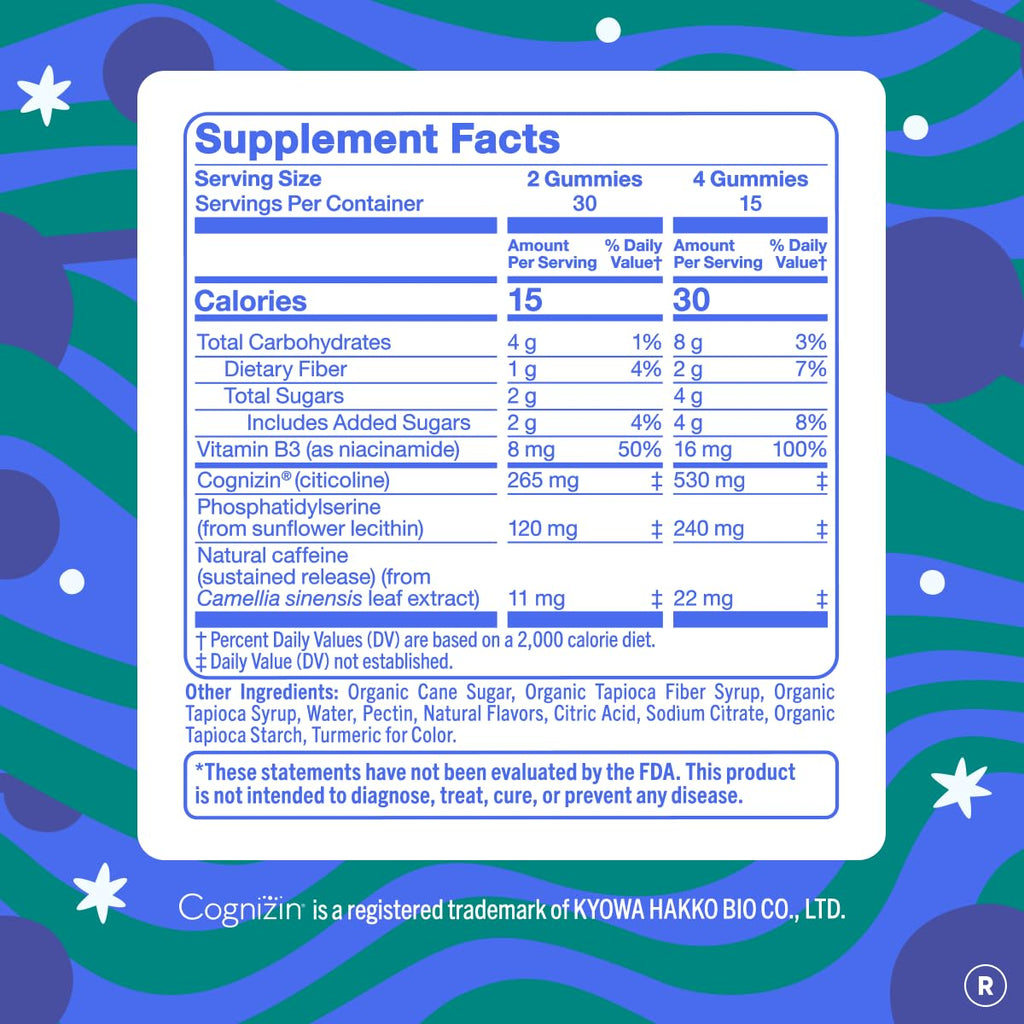 FIRST DAY Men’s Daily Nootropic Brain Supplement Gummies for Focus, Memory & Mental Energy | with Cognizin® Citicoline, Phosphatidylserine & Natural Caffeine | Vegan, Allergen-Free | 30-Day Supply FIRST DAYBuy Supplements Australia