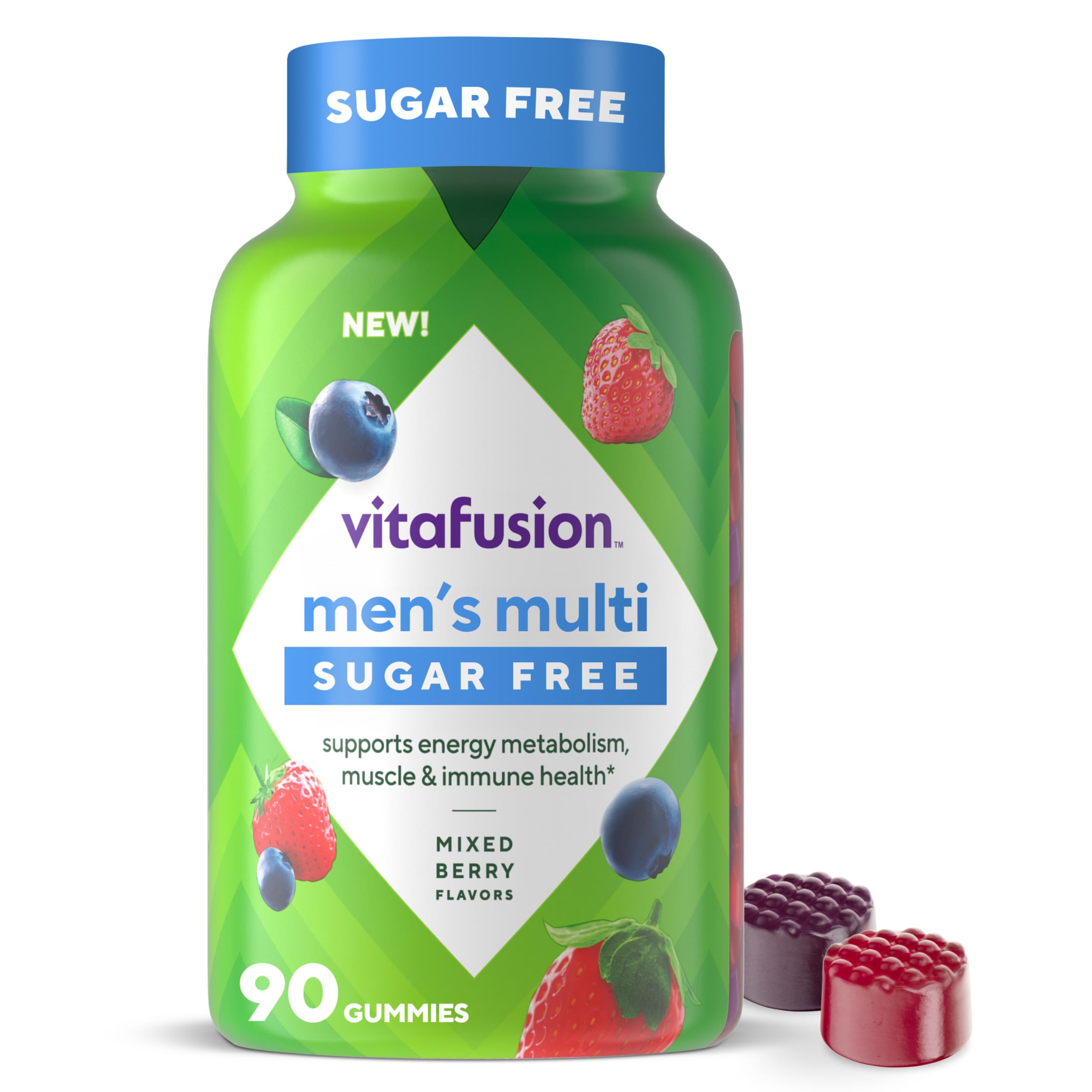 vitafusion Sugar Free Men’s Multi Daily Gummy Multivitamins, Supports Energy Metabolism, Muscle and Immune Health VitafusionBuy Supplements Australia