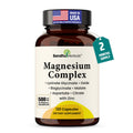 Complete Magnesium Complex 500mg for Women & Men | 120 Capsules | 6 in 1 Mag Supplement with Zinc | Quality Sleep & Muscle Health | Glycinate, Citrate
