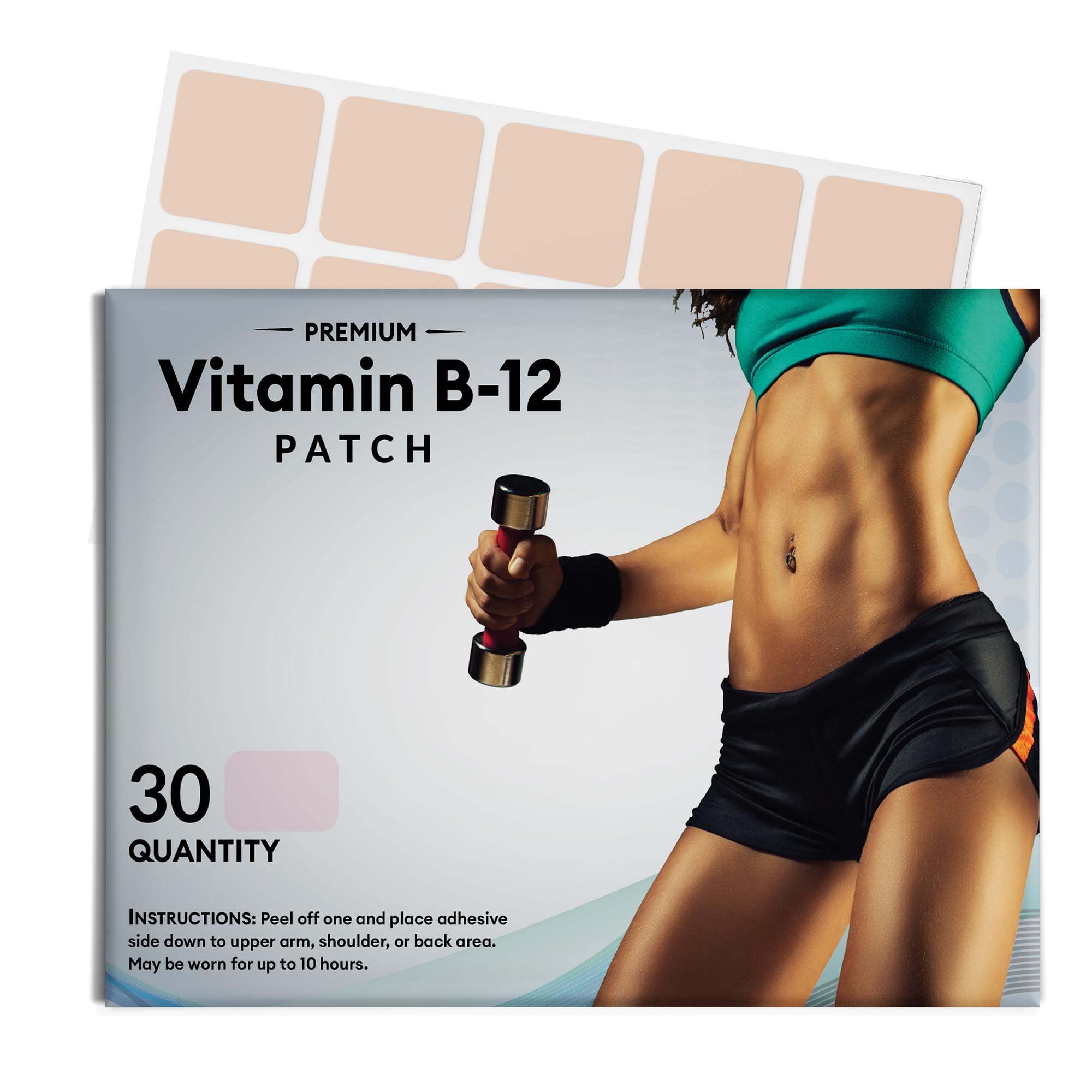 VitaPatch Vitamin B12 Patch for Energy Plus – 30 Count Vitamin B12 Patches – B12 Vitamins