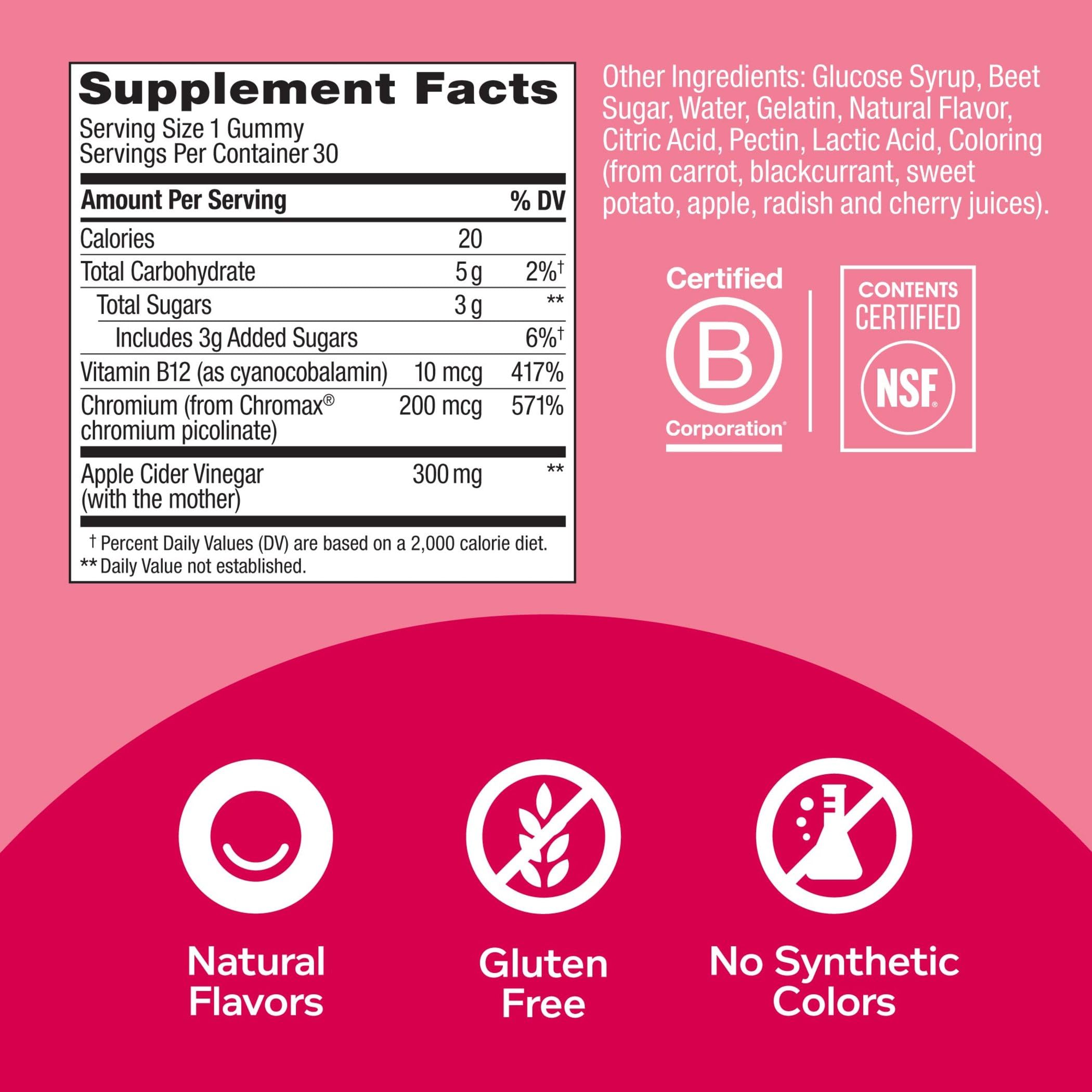 OLLY Metabolism Gummy Rings, Apple Cider Vinegar, Vitamin B12, Chromium, Energy OLLYBuy Supplements Australia