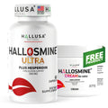 Hallosmine Ultra 650mg Diosmin Hesperidin, 60 Capsules + FREE Leg Cream with Diosmin, Hesperidin & Horse Chestnut, 4 oz | Blood Circulation & Vein Support Supplement, GMO Free, Gluten Free Hallusa NaturalBuy Supplements Australia