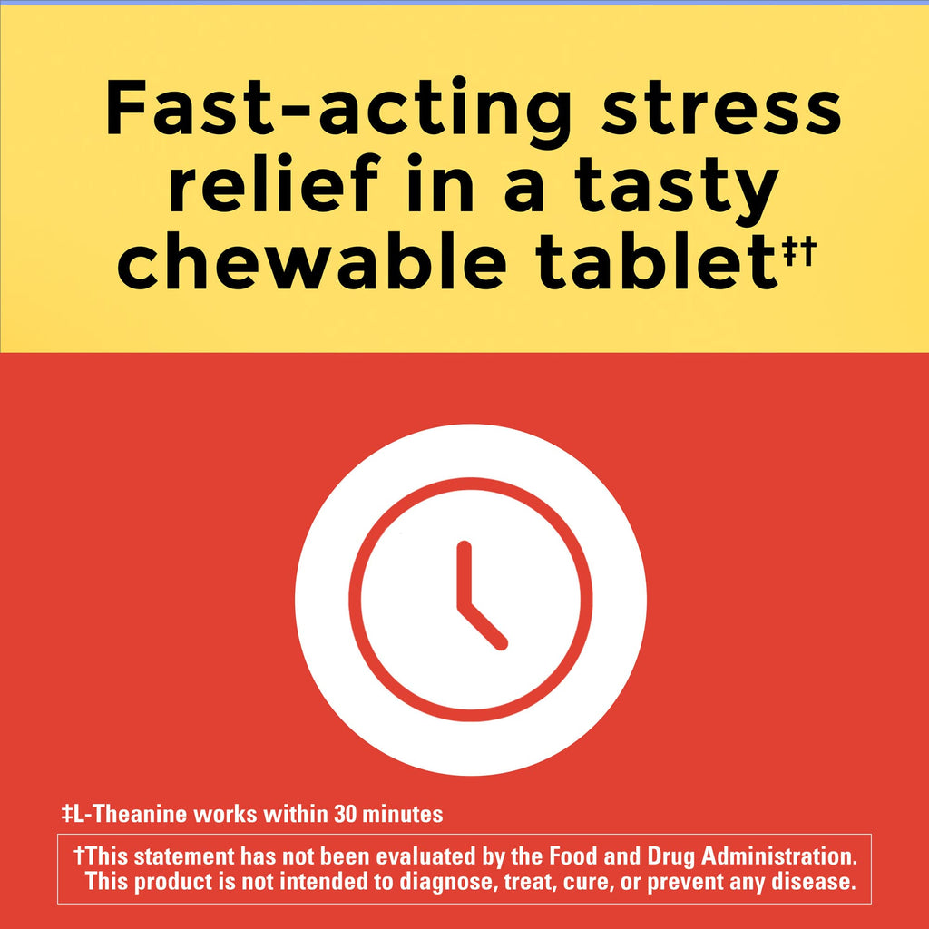 Nature Made Chewable L Theanine 200mg, L-Theanine Supplement for Stress Relief Nature MadeBuy Supplements Australia