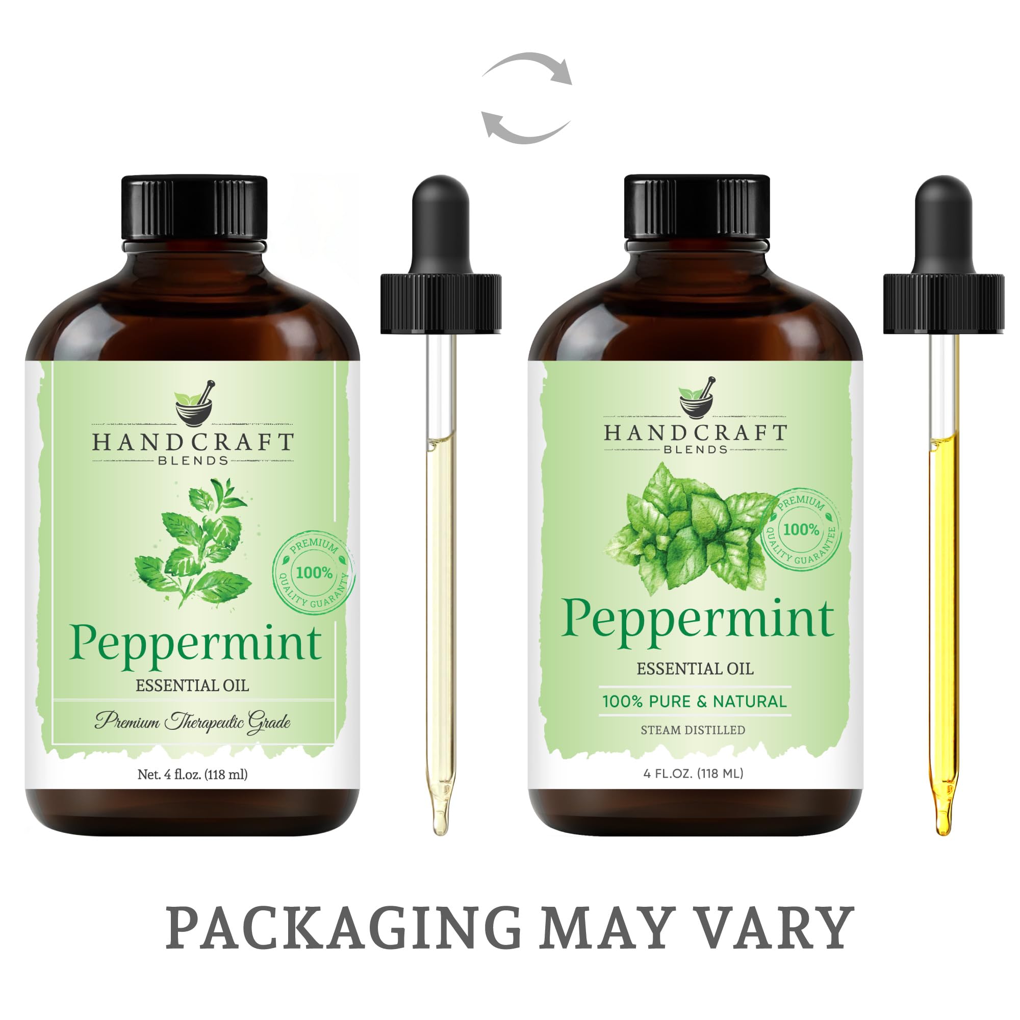 Handcraft Blends Peppermint Essential Oil - Huge 4 Fl Oz - 100% Pure and Natural - Premium Grade Handcraft BlendsBuy Supplements Australia