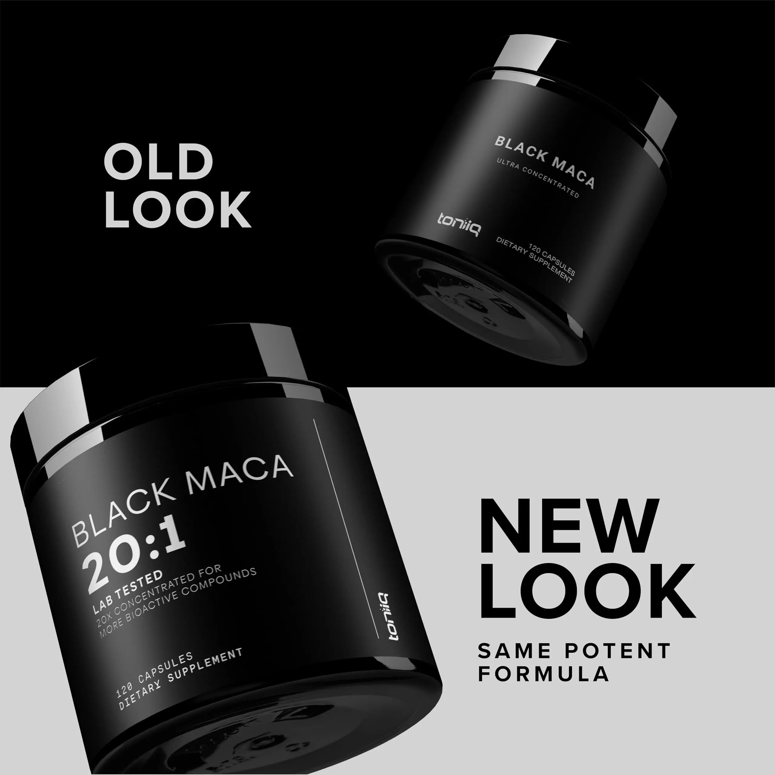 Toniiq Black Maca Root - Ultra High Potency 20:1 Extract - Single Origin, Wildcrafted & Highly Concentrated - Third-Party Lab Tested - 120 Capsules Toniiq buy supplements Au
