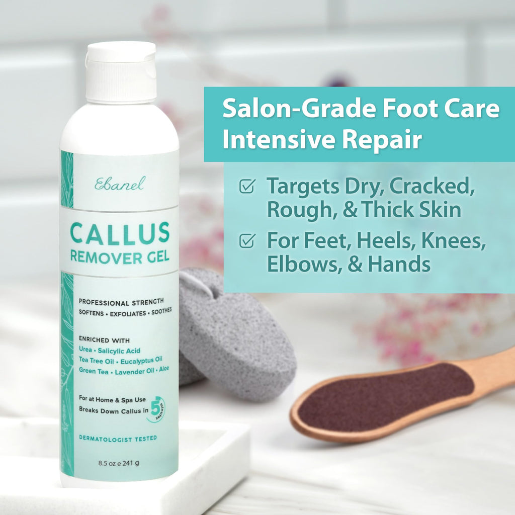 Ebanel Set of Professional Callus Remover for Feet, and Urea Cream 40% Plus Salicylic Acid 2%, Heel Foot Callus Remover Gel Exfoliator Dead Skin Cuticle Removal Toenail Softener Keratolytic Pedicure Ebanel buy supplements Au