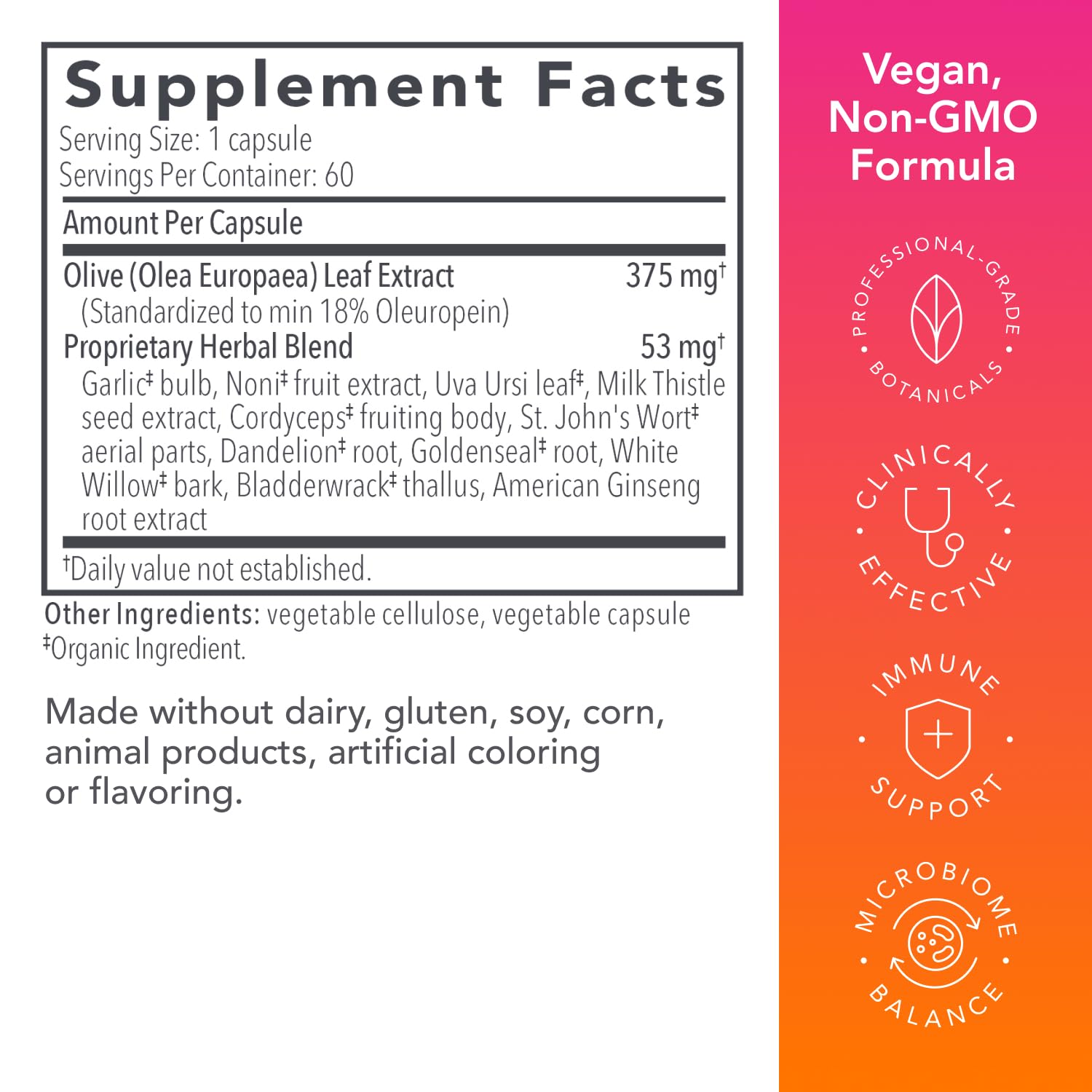Biocidin Olivirex - Oleuropein Olive Leaf Extract Capsules - High Potency, 18% Oleuropein - Promote Microbial & Immune Support - Professional-Grade Botanical Blend for Detox & Wellness (60 Capsules) Bio-Botanical ResearchBuy Supplements Australia