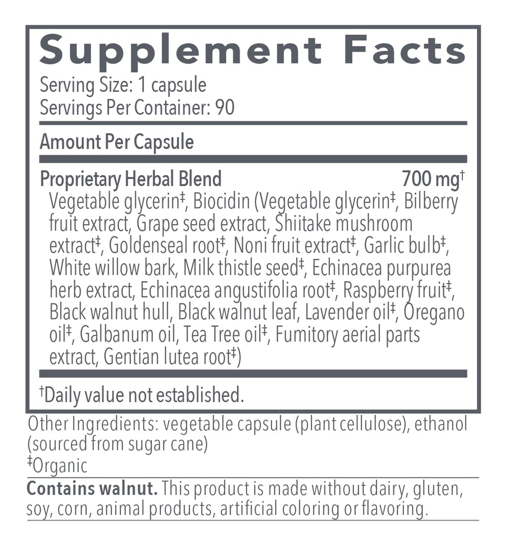 Biocidin Capsules - Biofilm Disruptor - Supports Gut Detox Cleanse, Healthy Microbial Balance, Immune Function & Gut Health - Professional-Grade Herbal Supplement