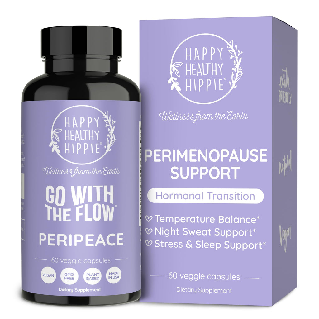 Perimenopause Supplements for Women | Hot Flash, Night Sweat, Mood & Sleep Support | Vegan Hormone Balance Capsules with KSM-66 Ashwagandha, Shatavari & Black Cohosh | Estrogen-Free, 60ct Happy Healthy HippieBuy Supplements Australia