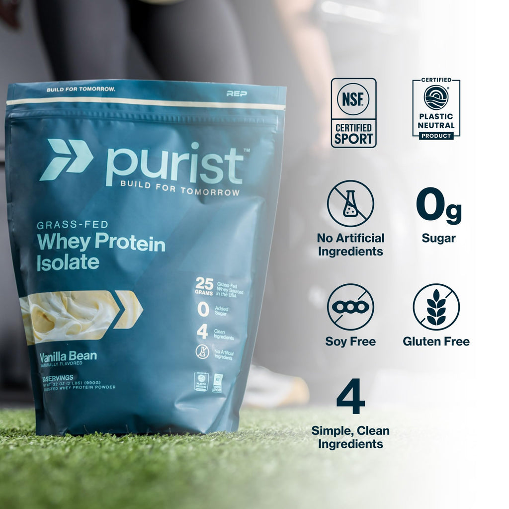 PURIST REP Whey Protein Powder, Premium Milk Chocolate Grassfed Isolate,Workout Recovery, Keto Friendly, Clean Nutrition Meal Replacement, Promotes Lean Muscle, Sugar and Gluten-Free Women Men, 2 Lb PURIST buy supplements Au