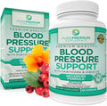 PurePremium Blood Pressure Support Supplement with Hawthorn, Hibiscus & Garlic 