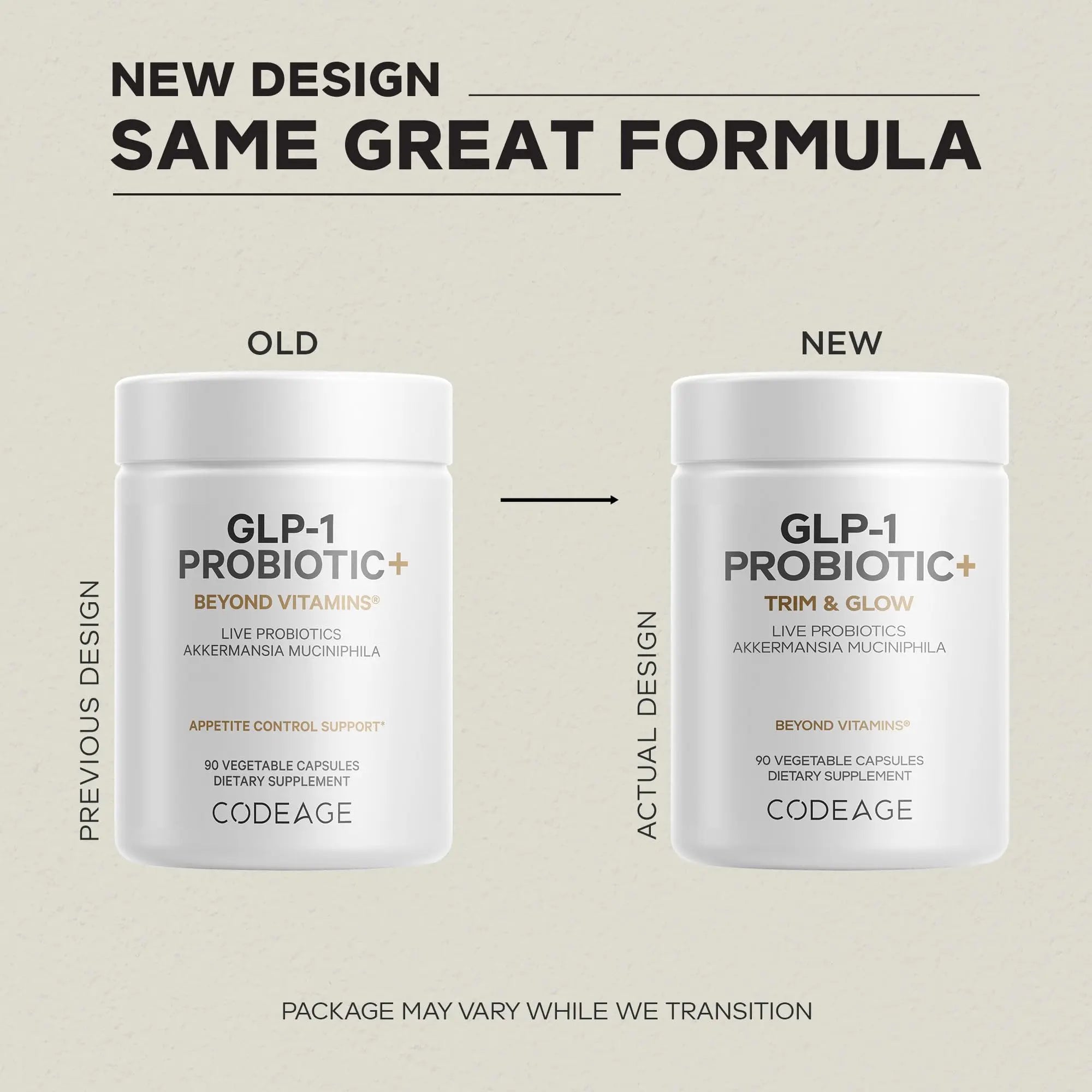 Codeage GLP-1 Probiotic+ - Live Probiotics Akkermansia, Clostridium, Bifidobacterium, Chicory Inulin Probiotic, Prebiotics & Postbiotics Supplement - 500 Million AFU, 3-Month Supply - 90 Capsules CodeageBuy Supplements Australia