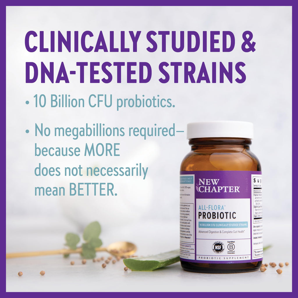 New Chapter Probiotic All-Flora - 30 ct (1 Month Supply) for Advanced Digestion New ChapterBuy Supplements Australia