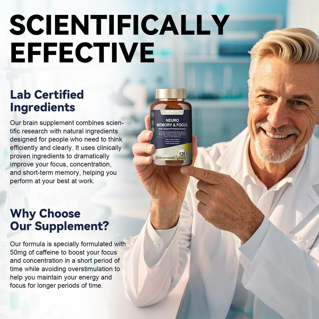 Totaria C-ognitive with Caffeine Pills, L-Tyrosine, Alpha GPC, Ginkgo Biloba, Bacopa Monnieri Brain Supplement for Memory and Focus, Brain Nootropic Support - Non-GMO, Gluten Free (2 Packs) TotariaBuy Supplements Australia