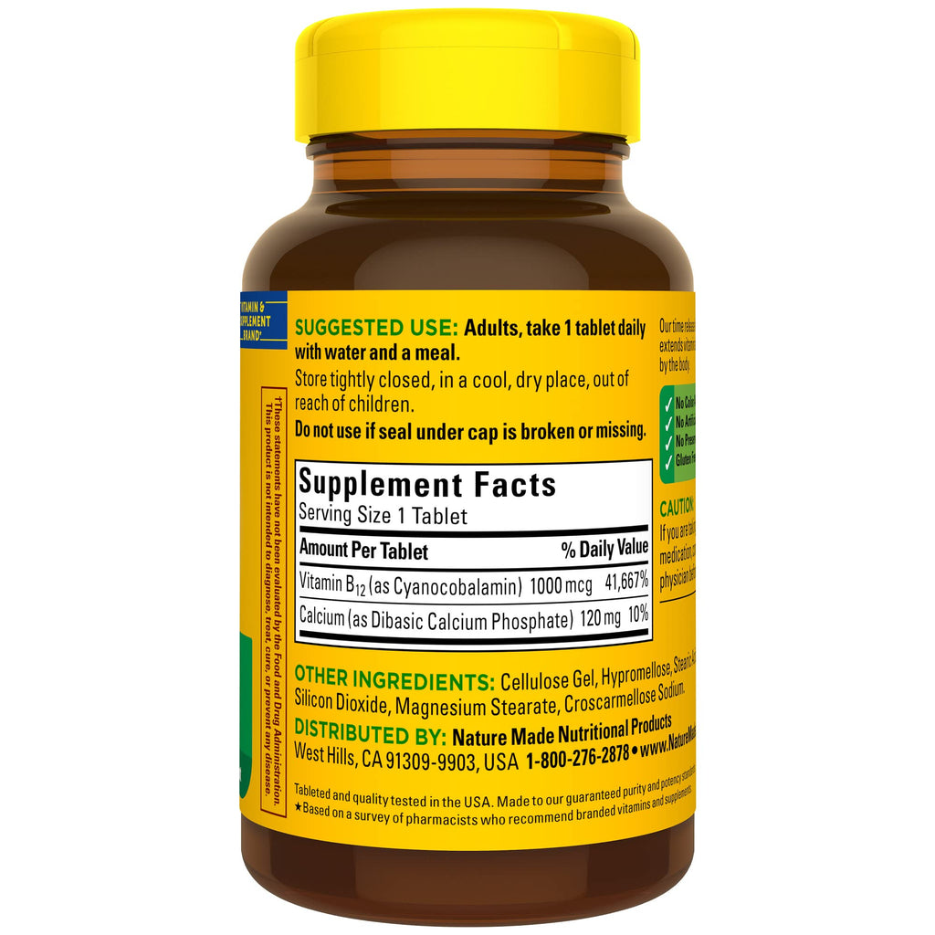 Nature Made Vitamin B12 1000 mcg, Dietary Supplement For Energy Metabolism Support Nature MadeBuy Supplements Australia