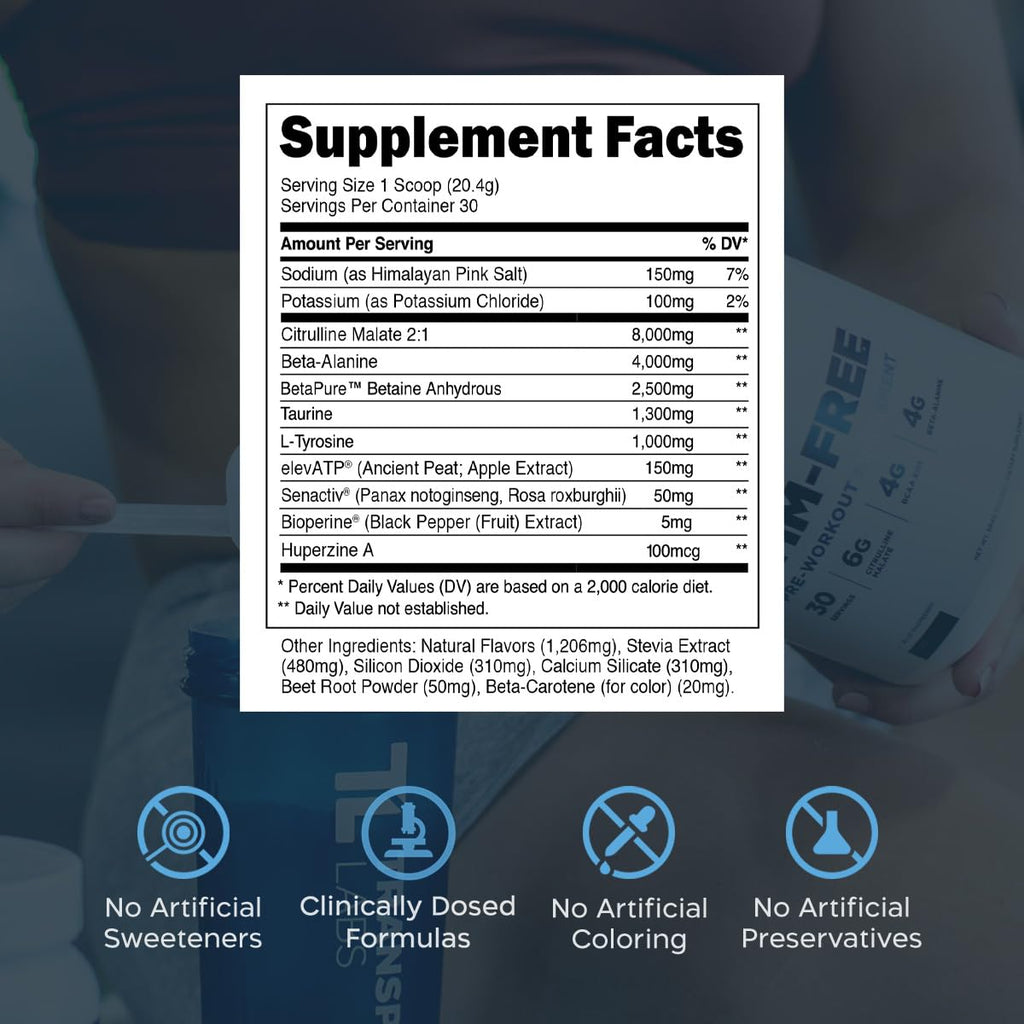 Transparent Labs Stim-Free Pre-Workout - Caffeine & Stim Free Pre Workout Powder Transparent LabsBuy Supplements Australia