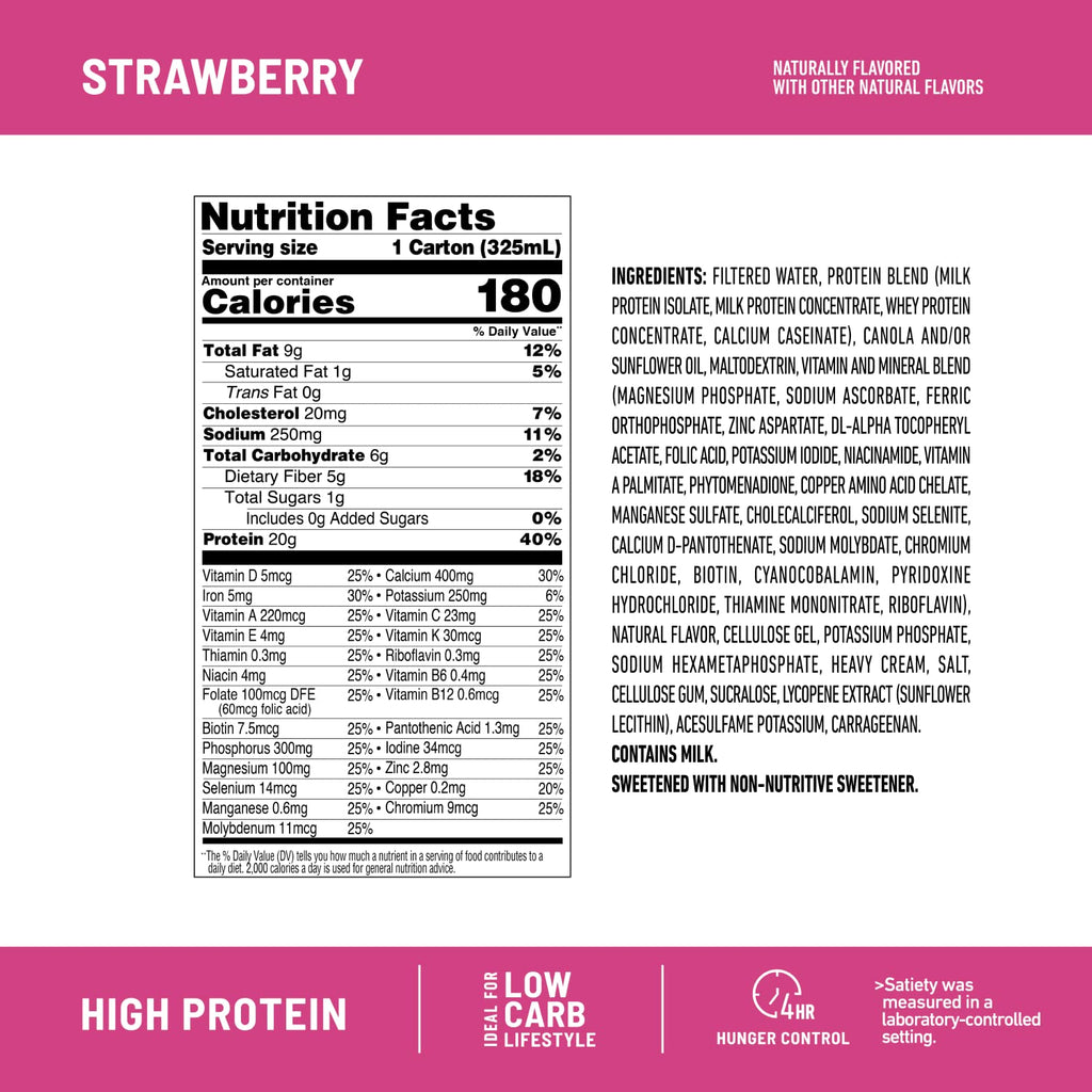 SlimFast Protein Shake, Strawberry- 20g Protein, Meal Replacement Shake Ready to Drink SlimFastBuy Supplements Australia