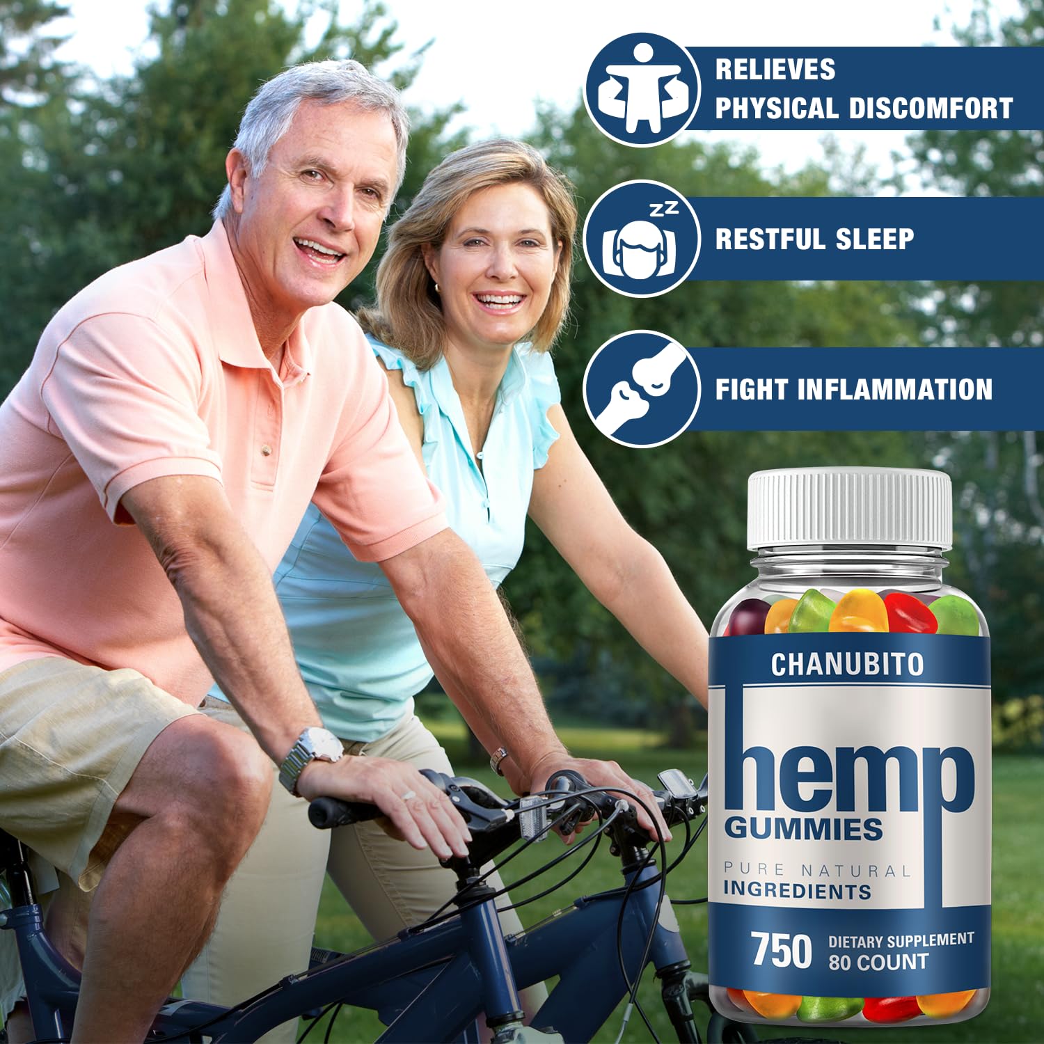 Hemp Gummies Organic High Potency Hemp Supplement - Pain, Sleep, Stress CHANUBITOBuy Supplements Australia