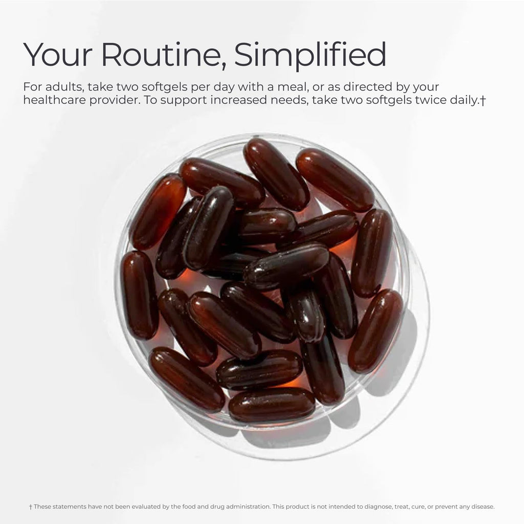 Livingood Daily Omega 3 6 9 Plus Turmeric Curcumin Supplement, 60 Softgels - Fish Oil Omega 3 Supplements (EPA & DHA) for Men and Women - Brain, Joint, Heart Health