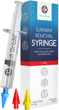 Medi Grade Ear Syringe Ear Wax Removal Kit with 3 Quad-stream Tips Medi GradeBuy Supplements Australia