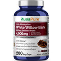 NusaPure White Willow Bark 20:1 Extract, 200 mg Equivalent to 4000mg, 200 Veggie Capsules, Max Strength, (Non-GMO, Vegan) NusaPureBuy Supplements Australia